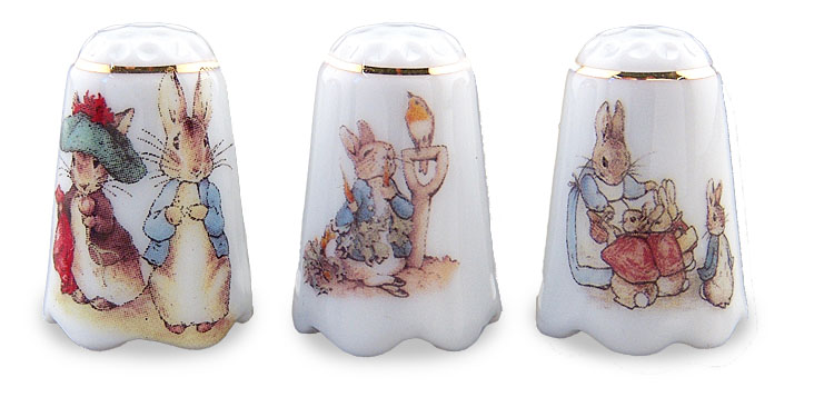 Reutter Porcelain Beatrix Potter Peter Rabbit Thimble  various designs 